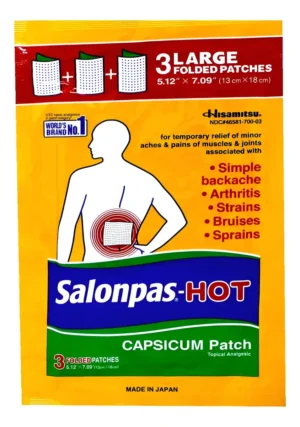 Salonpas Parches Para El Dolor Hot X 3 Unidades - 13 X 18 Cm