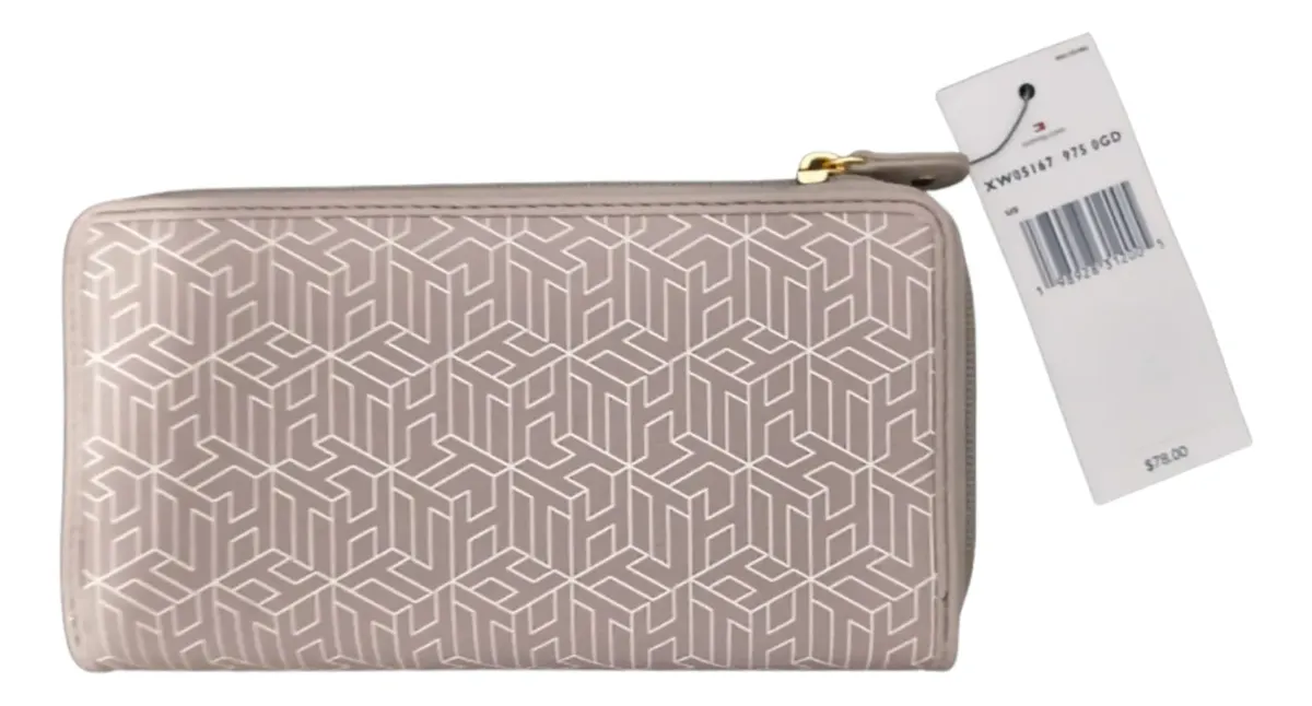 Billetera De Mujer Tommy Xw051679750gd Beige Logo - Image 2
