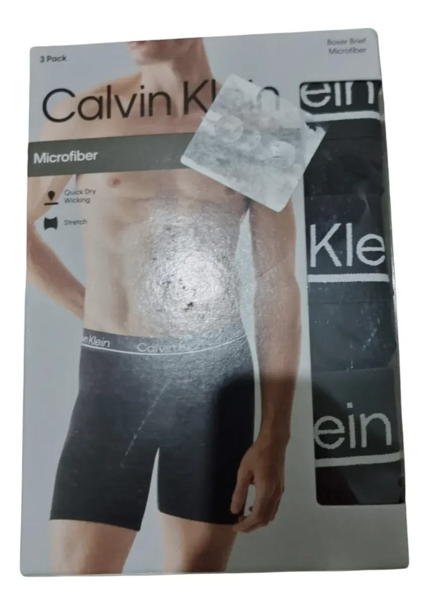 Calvin Klein Set X3 Boxer Calzon Talle M - Elástico Negro