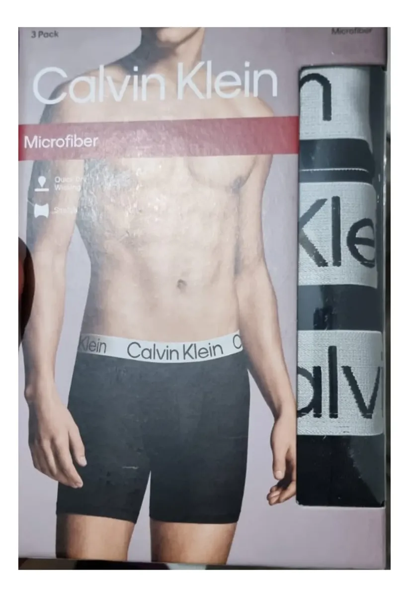 Calvin Klein Set X3 Boxer Calzon Talle M - Elástico Blanco