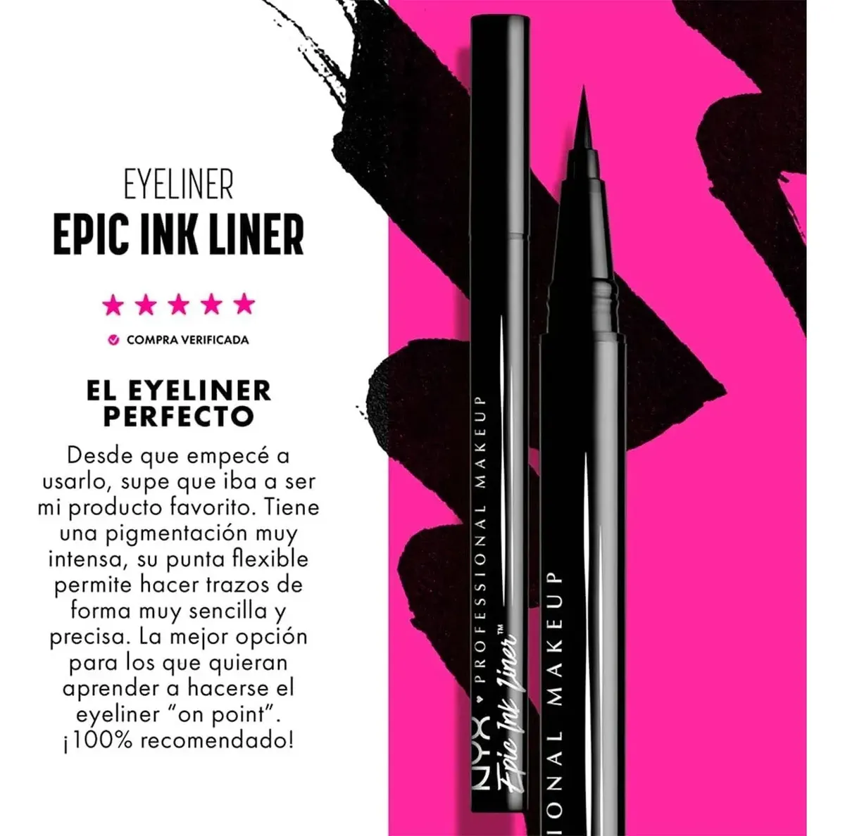 Nyx Epic Ink Liner Tono Negro Delineador Líquido Larga Durac - Image 7