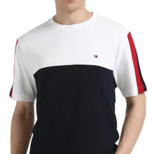 Tommy Hilfiger Remera Algodón Cuello Redondo Detalle Colores - Talle S
