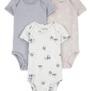 Carter's Bodys Set De 3 Nene/nena 12 Meses Osos Panda