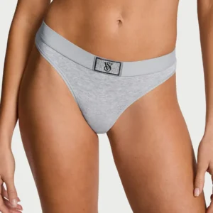 Bombacha Logo Cotton Shine Patch Thong Victoria's Secret - Talle M