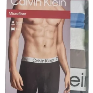 Calvin Klein Set X3 Boxer Calzon Talle M - Celeste, Gris, y Negro