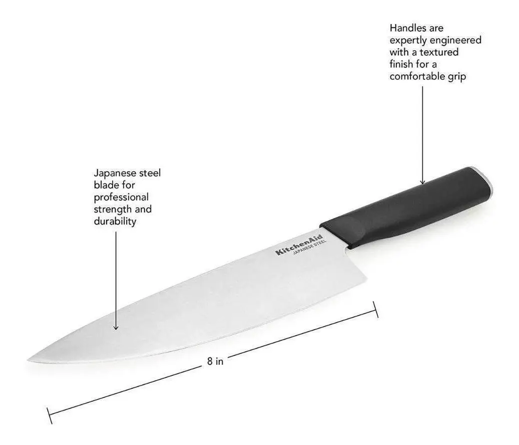 Cuchillo De Chef Kitchenaid 8 Pulgadas Mango Negro - Image 4