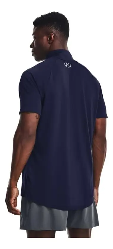Remera Under Armour Heatgear Hombre Manga Corta Con Cierre - Talle S - Image 4