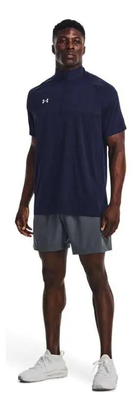 Remera Under Armour Heatgear Hombre Manga Corta Con Cierre - Talle S