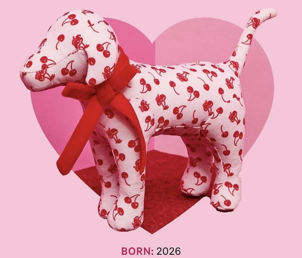 Mini Dog Galentine's Perro De Peluche Pink Victoria's Secret - Image 3