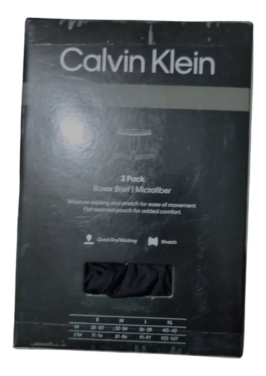 Calvin Klein Set X3 Boxer Calzon Talle M - Elástico Blanco - Image 4