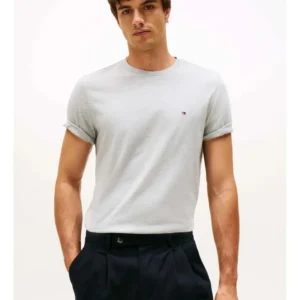 Tommy Hilfiger Hombre Remera Cuello Redondo Gris Talle S