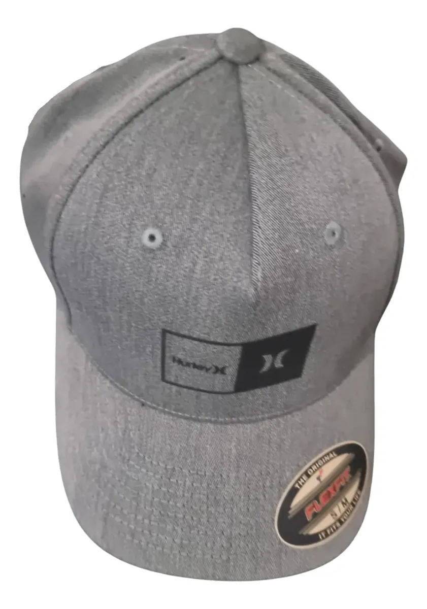 Gorra Hurley M Natural Flex Talle S-m Cerrada Color Gris - Image 3