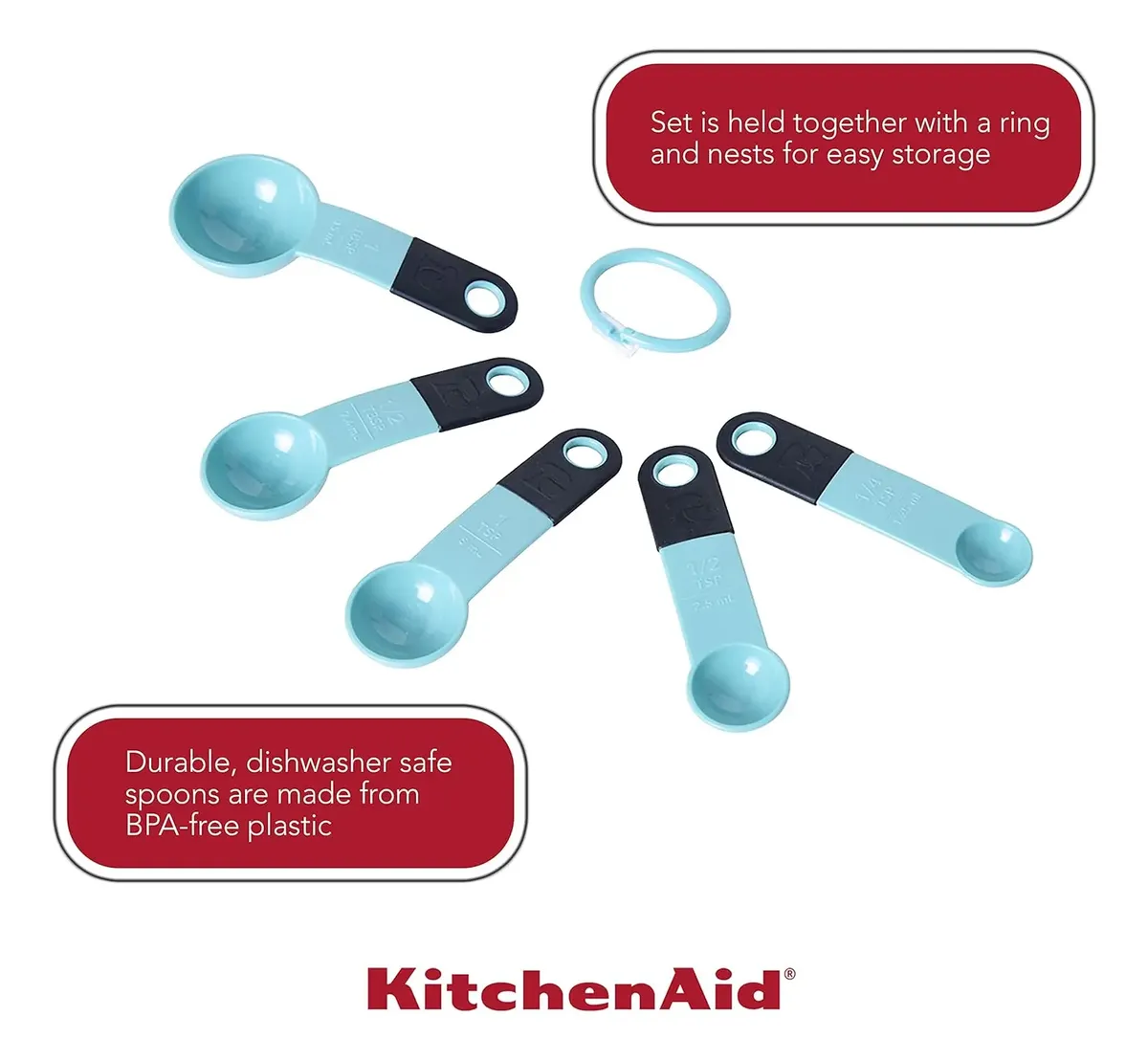 Kitchenaid Set De Cucharas Medidoras Dosificadoras Aqua - Image 5