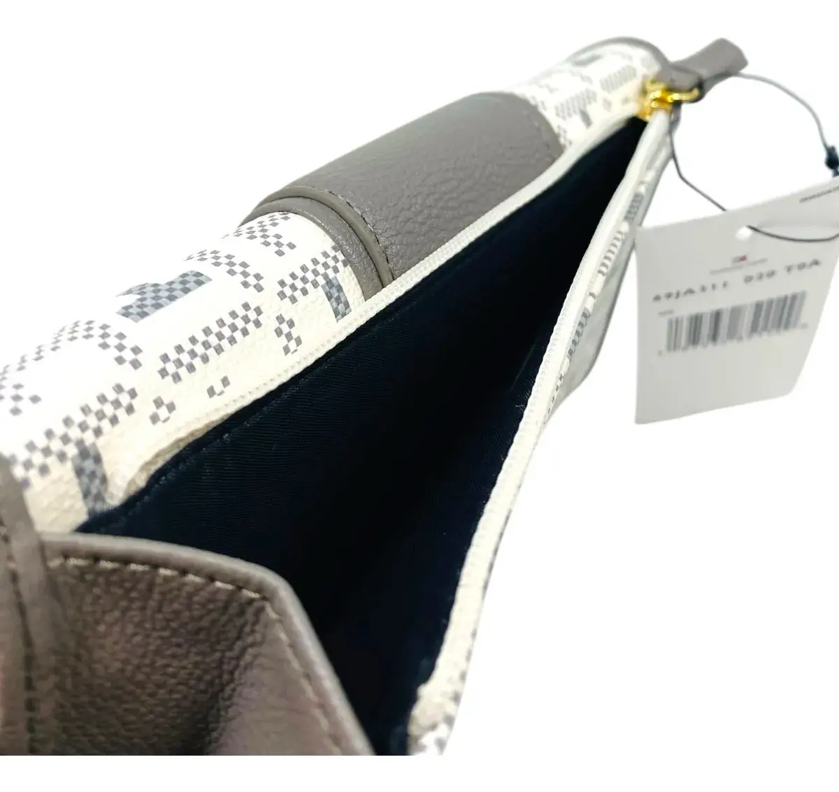Billetera Mujer Tomy Hilfiger Blanco Con Gris 69ja311020t0a - Image 5