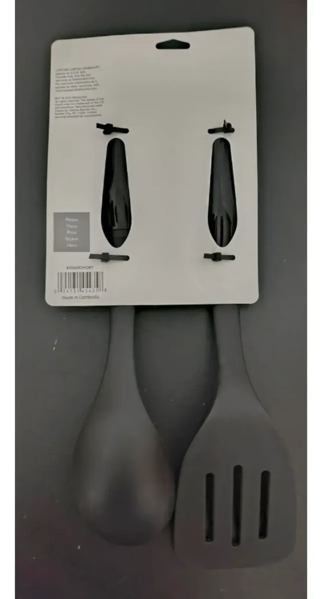 Set De Espátula Y Cucharón Kitchenaid Color Negro - Image 3