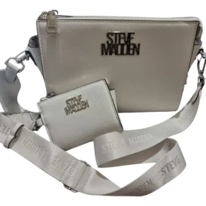 Cartera Steve Madden Bandolera Con Monedero Blanca