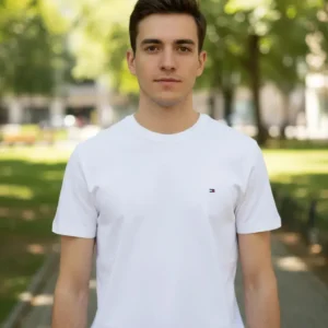 Remera Cuello Redondo Blanca Tommy Hilfiger Blanca Hombre