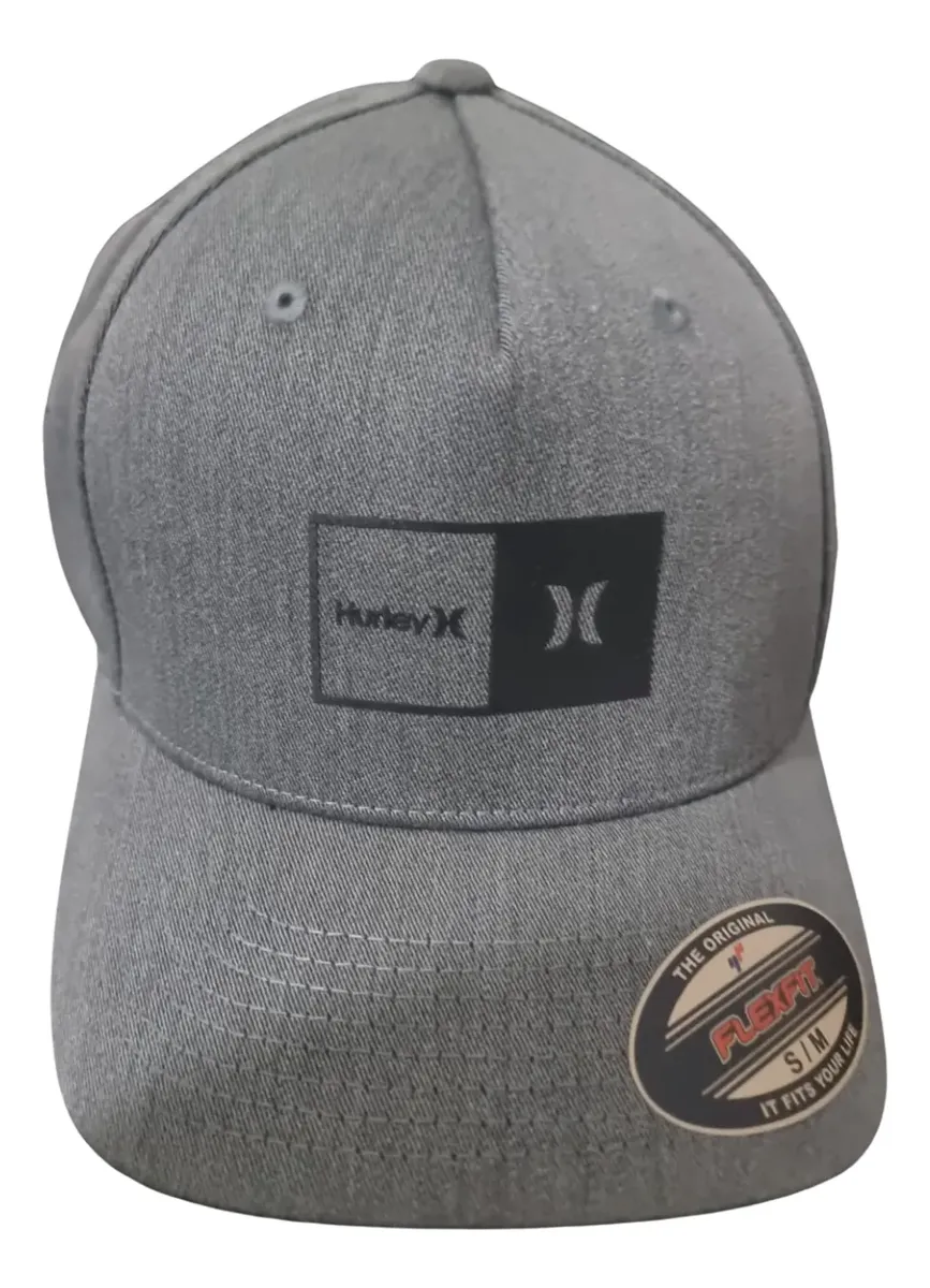 Gorra Hurley M Natural Flex Talle S-m Cerrada Color Gris