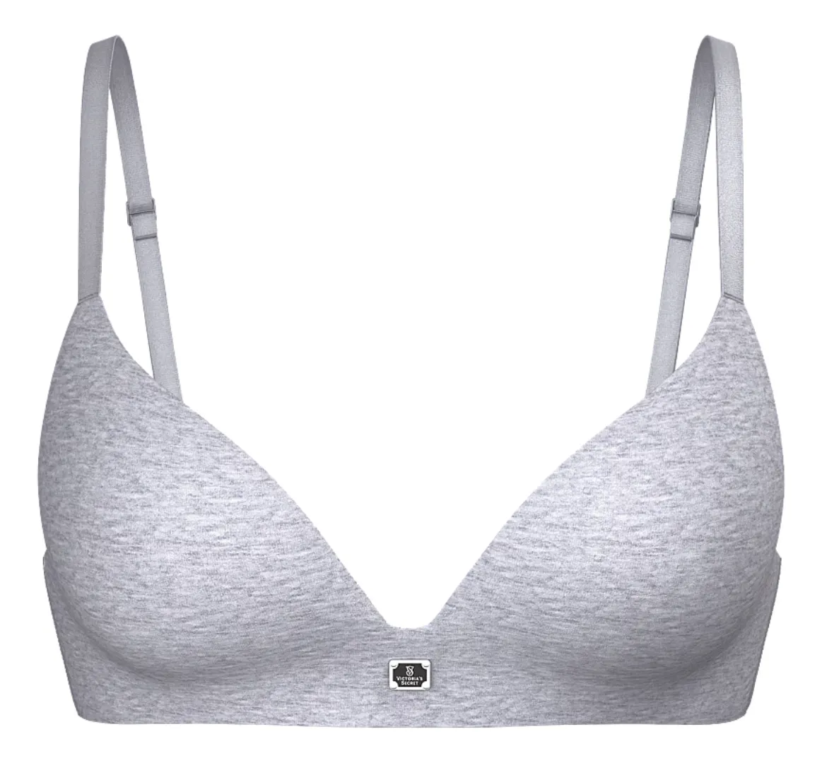 Corpiño Victoria's Secret Cotton Logo Lightly Lined Wireless - 36D - Image 4