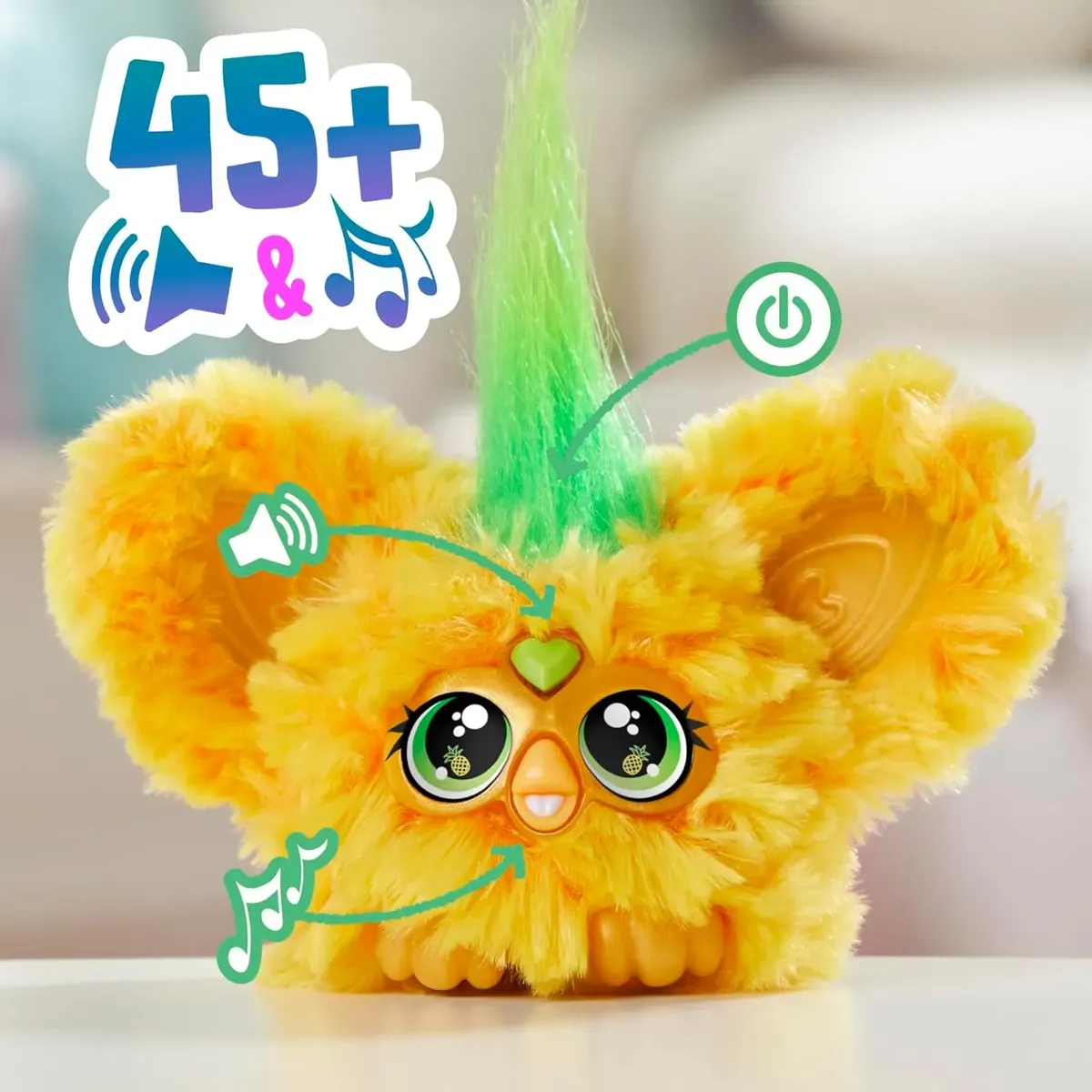 Furby Furblets Hoo-lah Mini Plush Toy Hasbro Interactivo - Imagen 6
