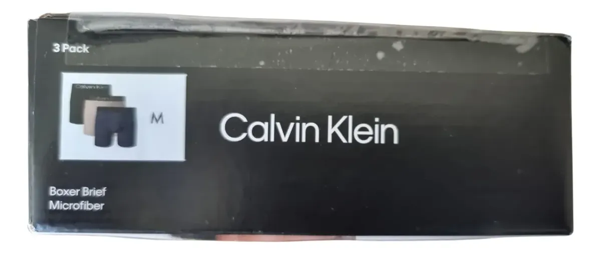 Boxer Calvin Klein - Talle M - Negro - Beige - Azul - Imagen 4