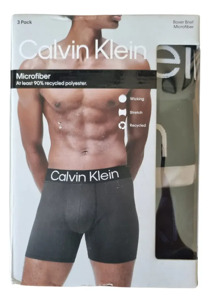 Boxer Calvin Klein - Talle M - Negro - Beige - Azul