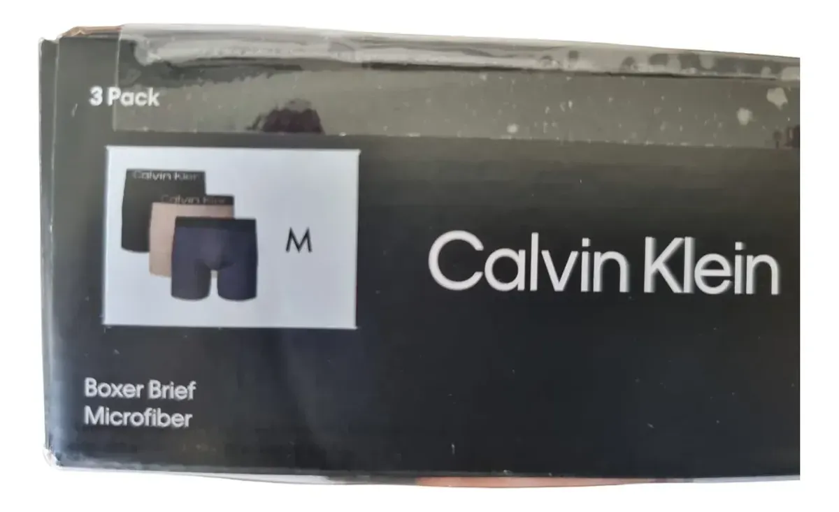 Boxer Calvin Klein - Talle M - Negro - Beige - Azul - Imagen 3