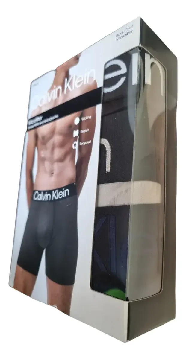 Boxer Calvin Klein - Talle M - Negro - Beige - Azul - Imagen 2
