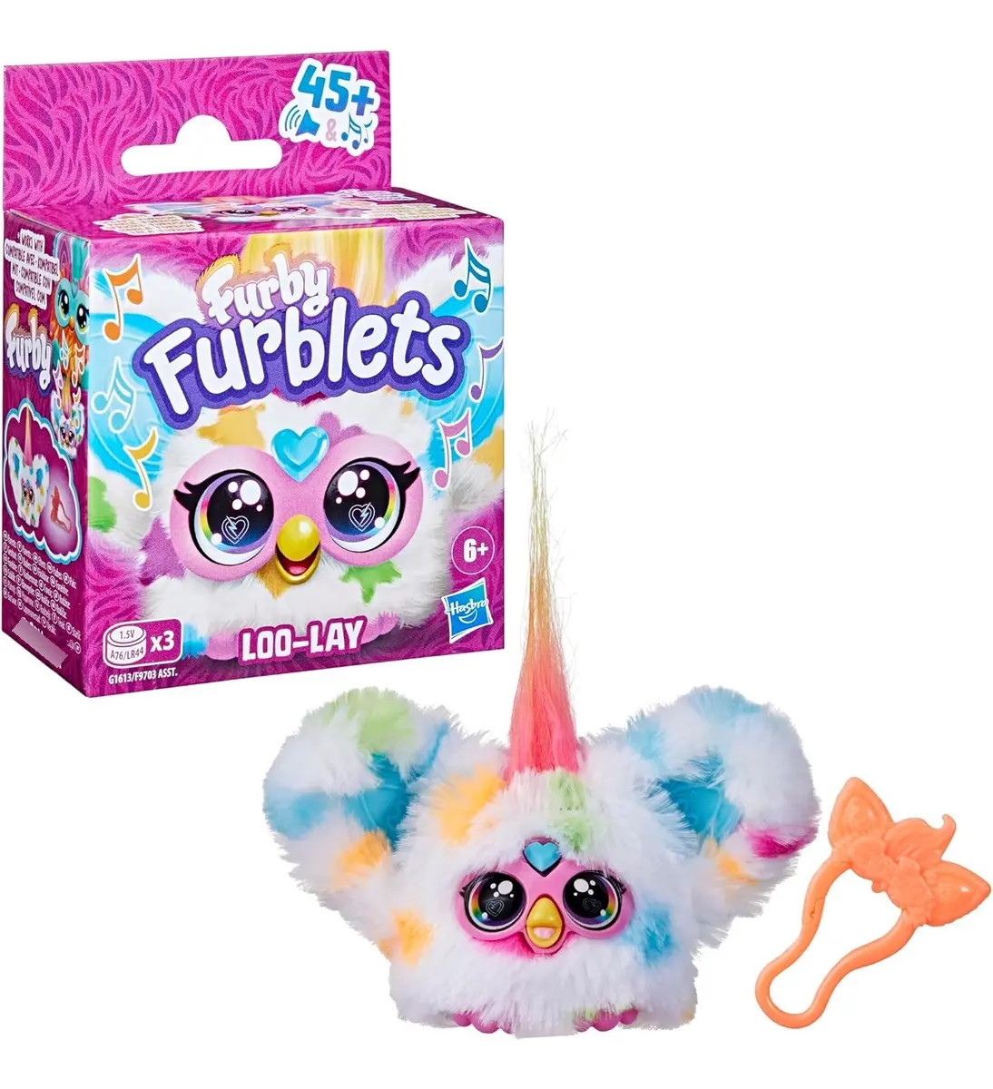 Peluche Furby Furblets Mini Amigos - Hasbro Color Loo-lay