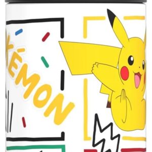 Botella Térmica Pokémon 410ml De Acero Inoxidable - Thermos Blanca Y Negra