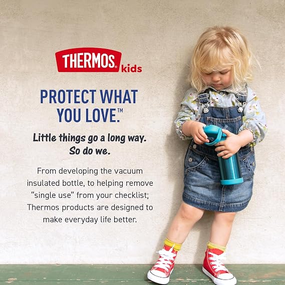 Thermos Funtainer azul metalizado con brillos 355ml - Imagen 4