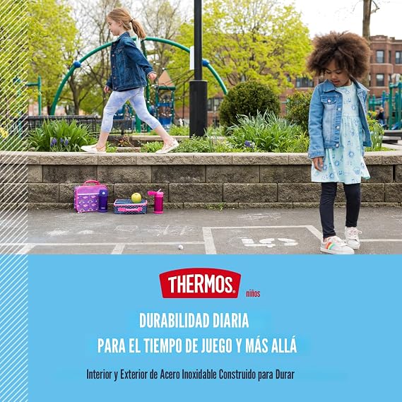 Thermos Funtainer azul metalizado con brillos 355ml - Imagen 3