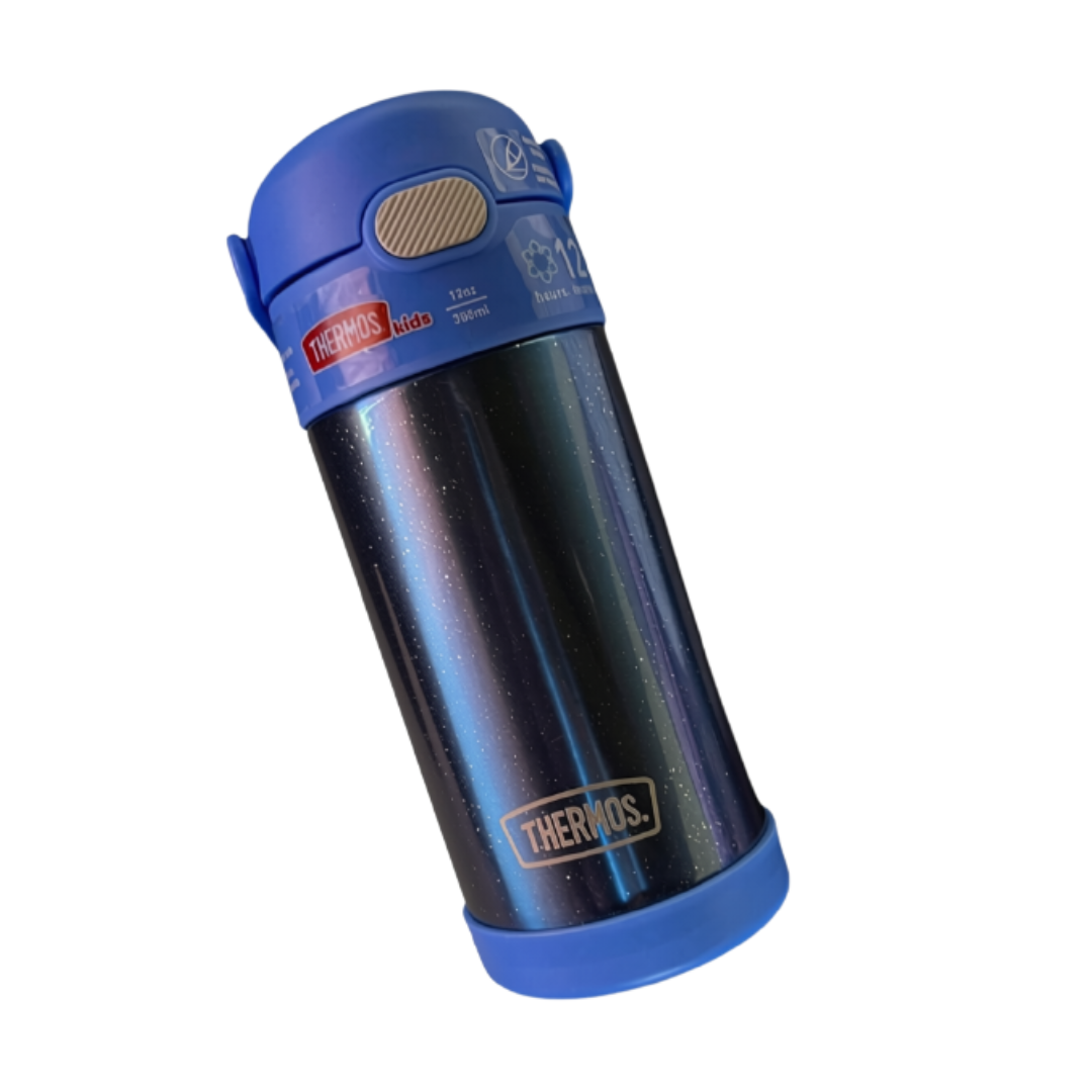 Thermos Funtainer azul metalizado con brillos 355ml - Imagen 2