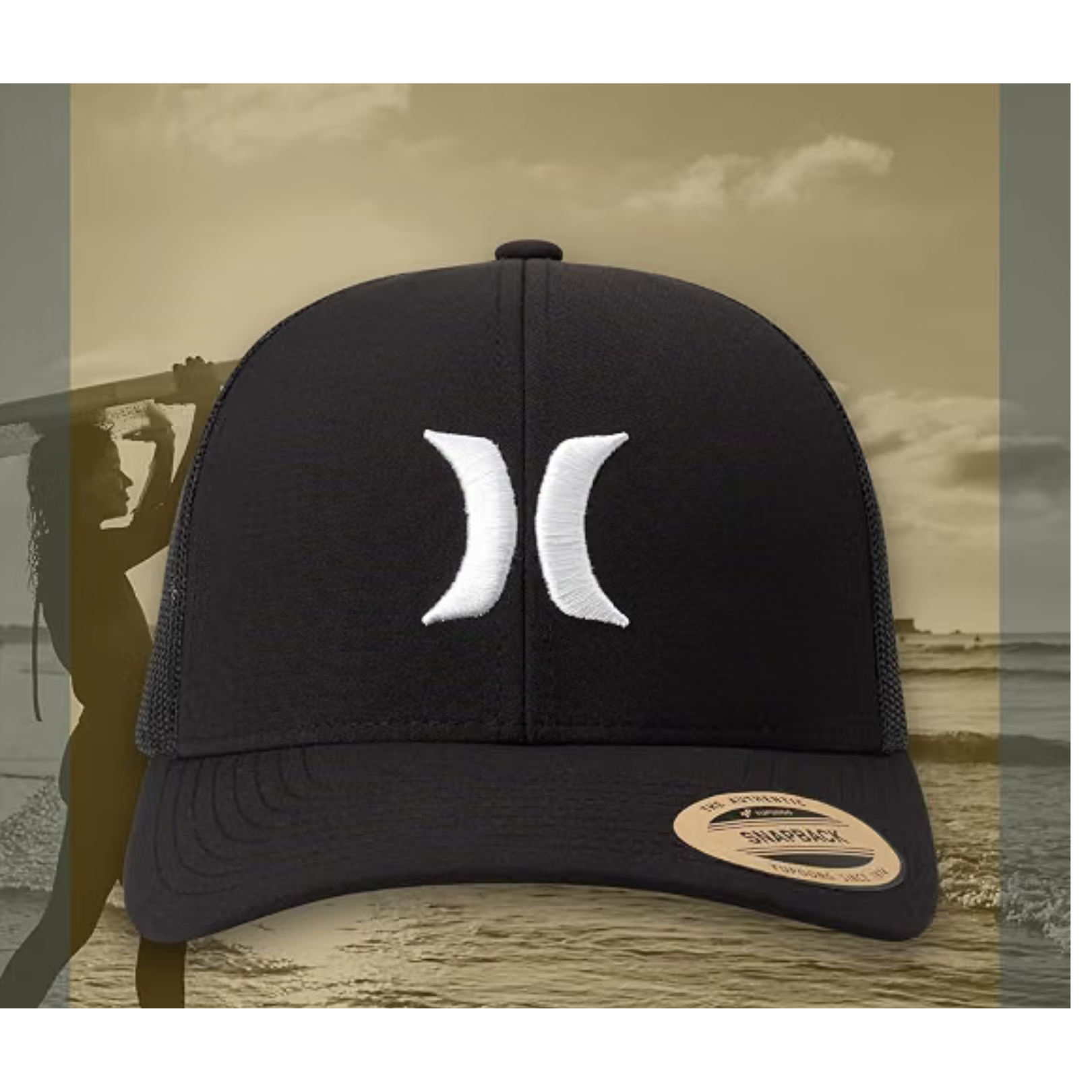 Gorra Hurley HNHM0003 M del Mar Trucker Color Negro - Imagen 4